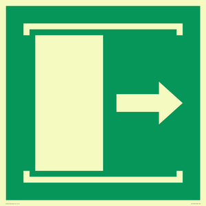 E033 safe condition door slides right to open